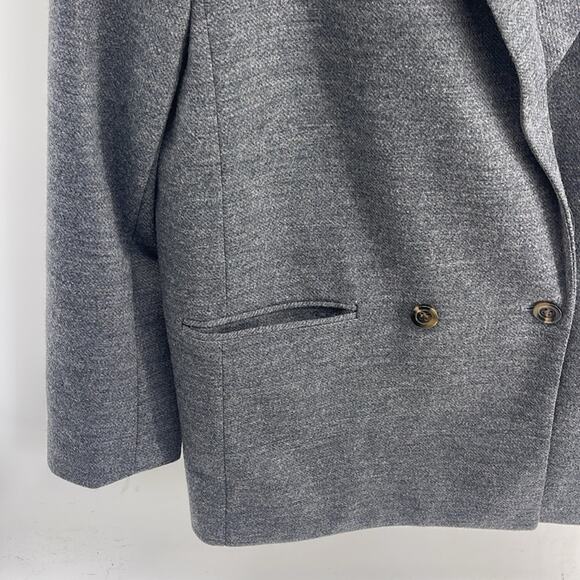 Ann Taylor wool blend single double breasted button oversized blazer overcoat 16 - Picture 3 of 6